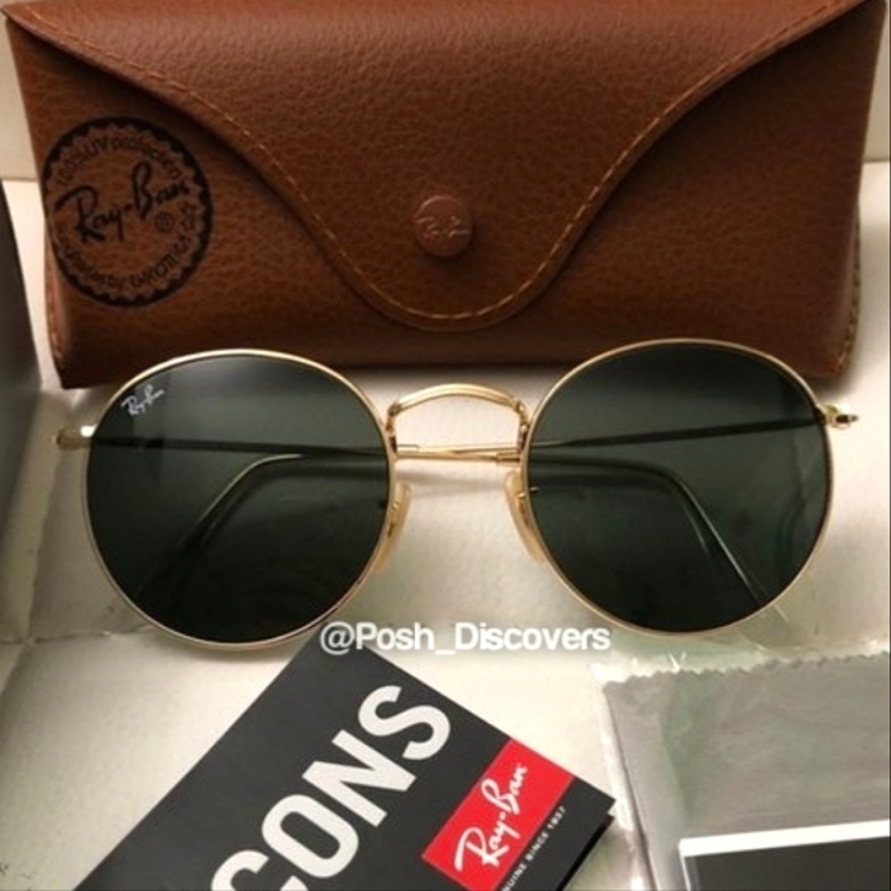 RayBan Round Metal Green Lenses RB3447